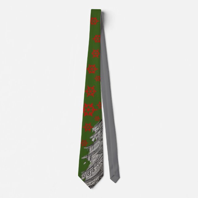 Green and Red Christmas Tie (2023 Edition) (Front)