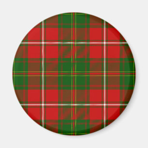Green and Red Clan Hay Tartan Magnet