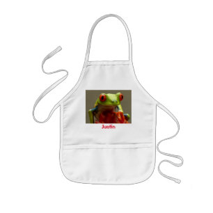 Green and Red Frog Customisable Kid's Apron