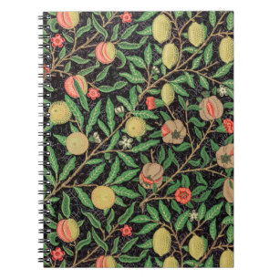 Green and Red Fruit pattern by William Morris. Notebook