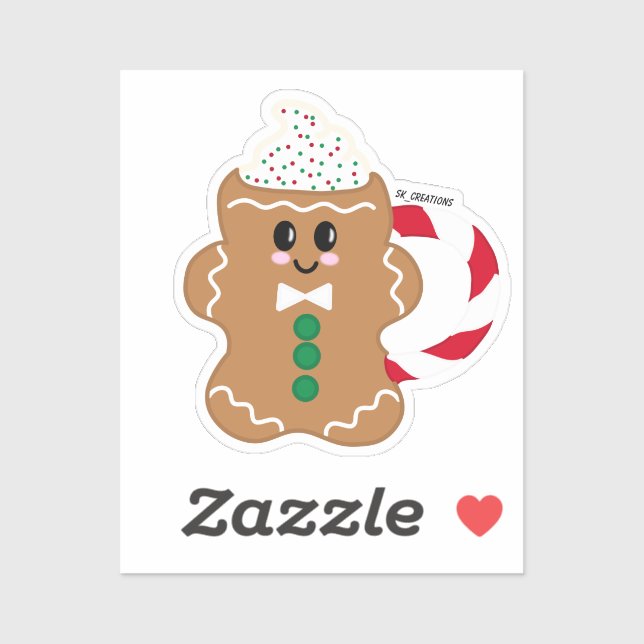 Green And Red Gingerbread Mug (Sheet)