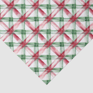 Green and Red Holiday Pattern Tissue Paper