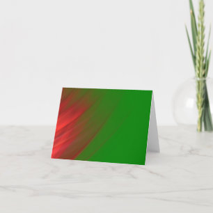 green and red note card