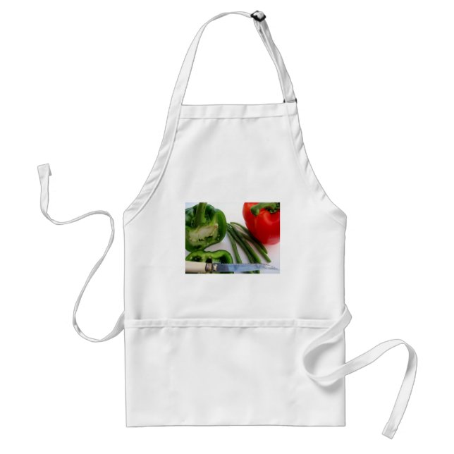Green and Red Peppers with Beans Standard Apron (Front)