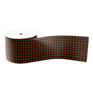 Green and Red Plaid Grosgrain Ribbon