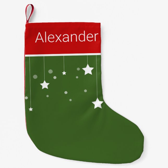 Green and Red Small Christmas Stocking (Front)