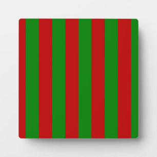 Green and Red Stripes Toksie Turbie  Plaque