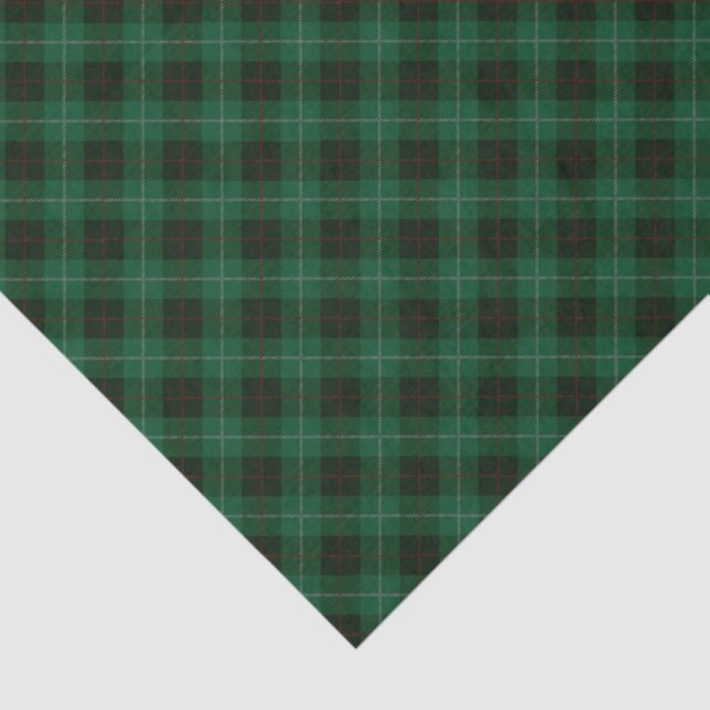 Green and Red Tartan Plaid Christmas Tissue Paper (Detail)