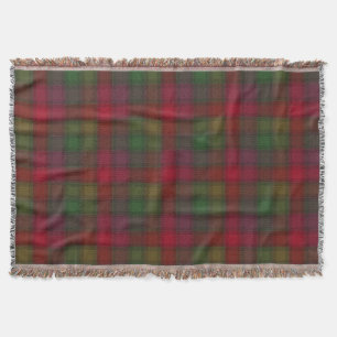 Green and red, tartan throw blanket