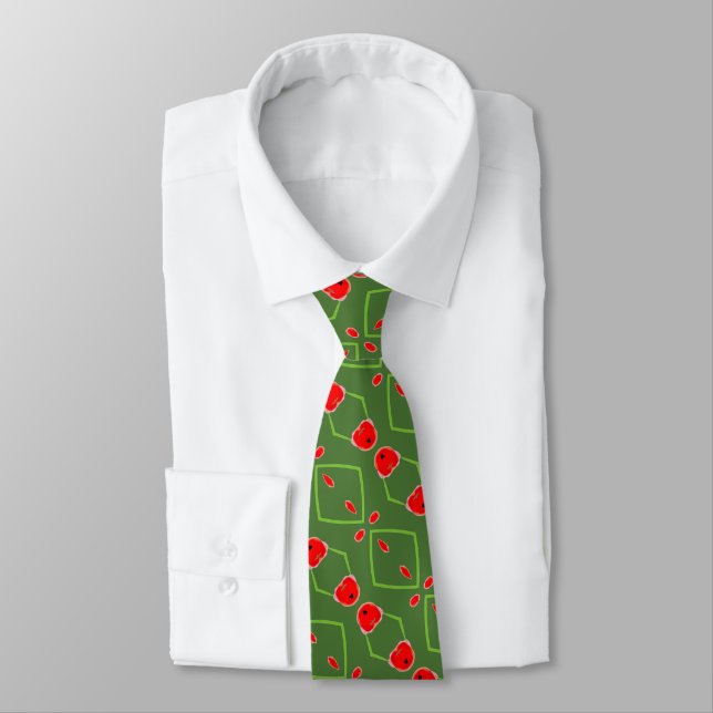 Green and Red Tie (Tied)