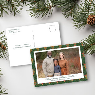 Green and Red Vintage Ornament Holiday Photo