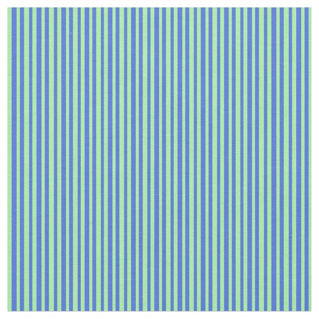Green and Royal Blue Coloured Stripes Pattern Fabric (Close Up)