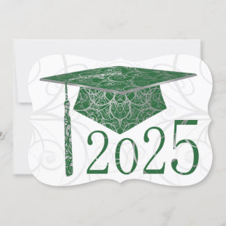 Green and Silver Floral Cap 2025 Card