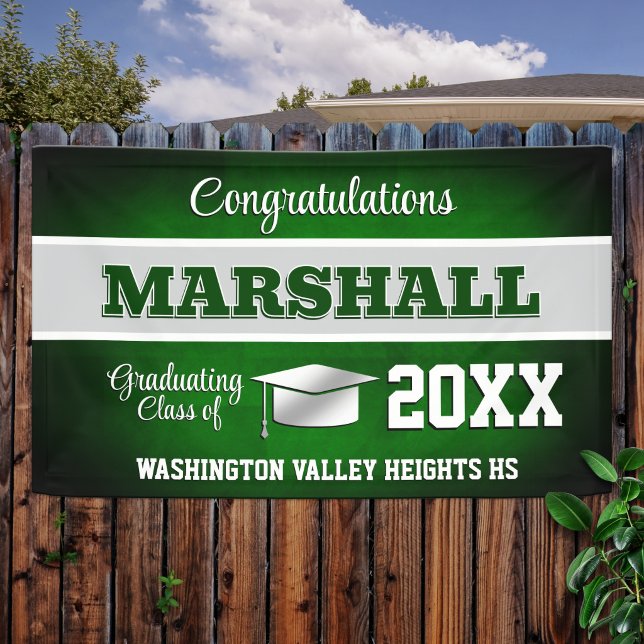 Green and Silver Graduation Party Banner (Creator Uploaded)