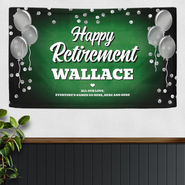Green and Silver Happy Retirement  Banner (Creator Uploaded)