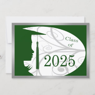 Green and Silver Silhouette 2025 Card