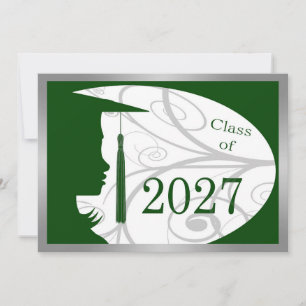 Green and Silver Silhouette 2027 Card