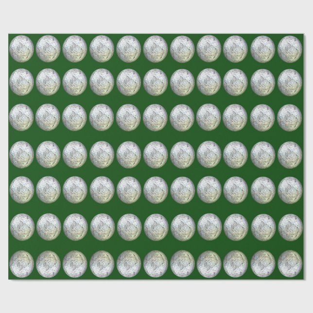 Green and Silver Wrapping Paper (Flat)