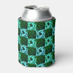 Green and sky blue chess or cyan, with rectangle can cooler