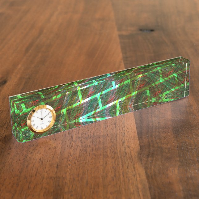 Green and stained, scratches and wall effect nameplate (Side)