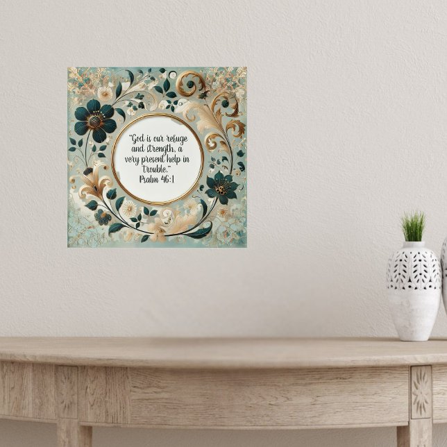 Green and Tan Frame Bible Verses  Poster (Creator Uploaded)