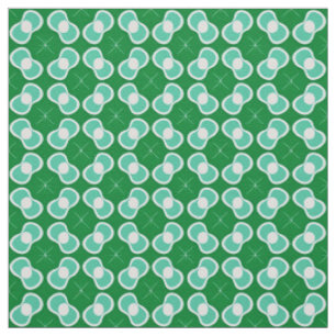 Green and Teal Abstract Pattern Fabric