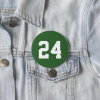 Green and White Athlete Jersey Number