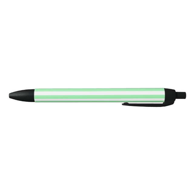 Green and white candy stripes black ink pen (Bottom)