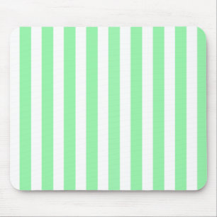 Green and white candy stripes mouse mat