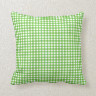 Green and White Chequered Pillow