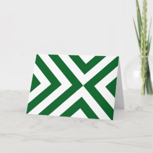 Green and White Chevrons Thank You Card