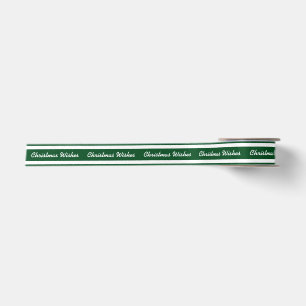 Green and White Christmas Ribbon Satin Ribbon
