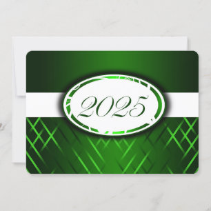 Green and White Class of 2025 Invitations