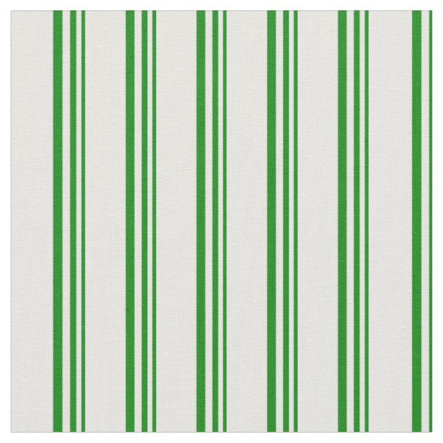 Green and White Coloured Pattern of Stripes Fabric (Close Up)