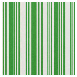 Green and White Coloured Stripes Pattern Fabric