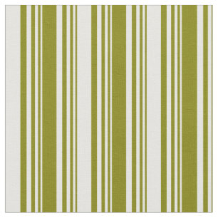 Green and White Coloured Stripes Pattern Fabric