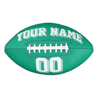 GREEN AND WHITE Custom Football American Football