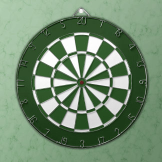 Green and White Dartboard