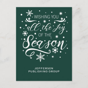 Green and White Elegant Modern Business holiday