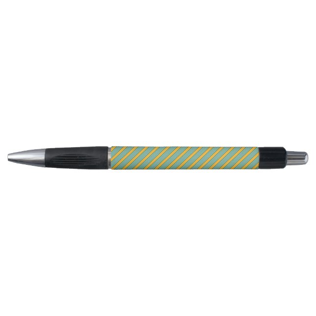Green and white five stripe pattern with yellow (Front)