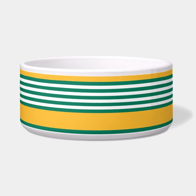 Green and white five stripe pattern with yellow (Front)