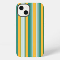 Green and white five stripe pattern with yellow
