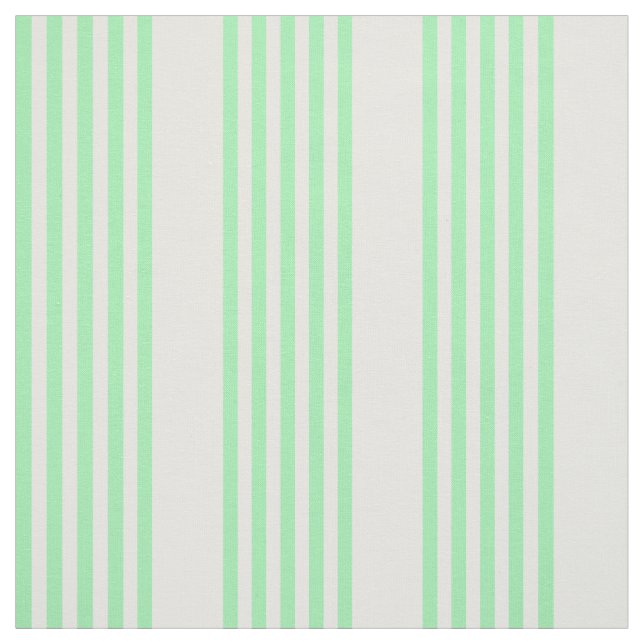 Green and white five stripes pattern fabric (Swatch)