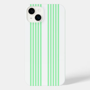 Green and white five stripes pattern iPhone 14 plus case