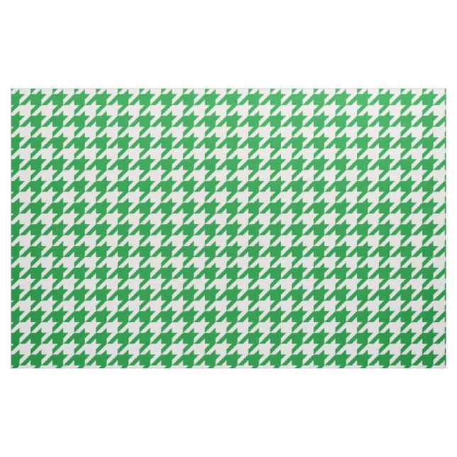 Green and White Houndstooth Fabric (Yard)
