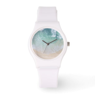 Green And White Lace Beach Sand and Seashore Watch