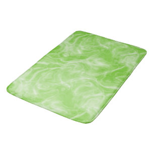 green and white Marble abstract Bath Mat