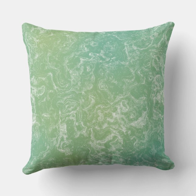 green and white Marble abstract Cushion (Back)
