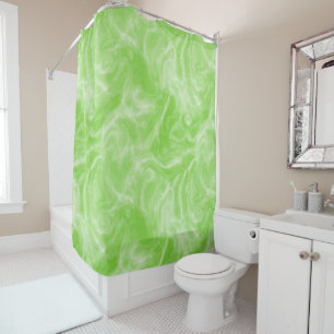 green and white Marble abstract Shower Curtain