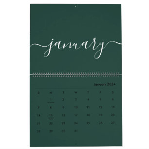 Green and White Minimalist 2024\5 Calendar